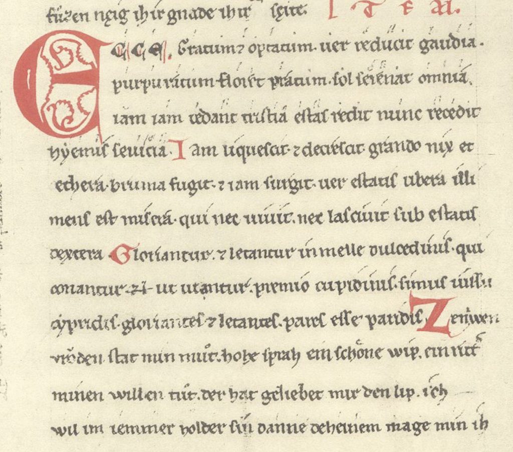 Ecce gratum in the manuscript