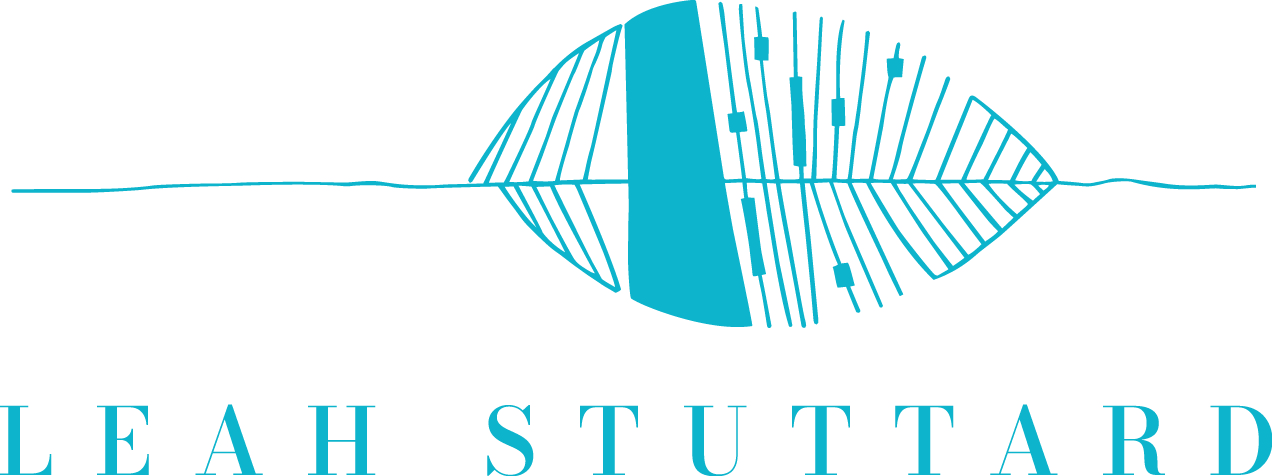 Leah Stuttard logo with leaf, stave and notes
